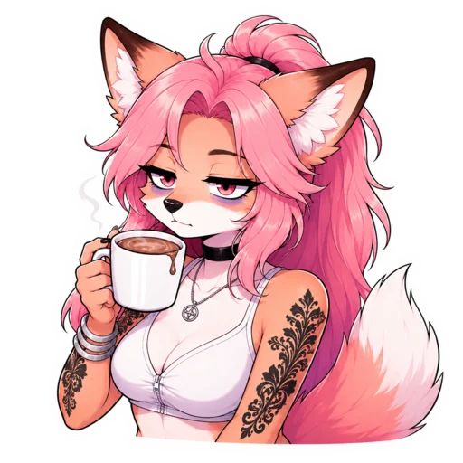 Стикер Мёрфи — кофейный зверёк